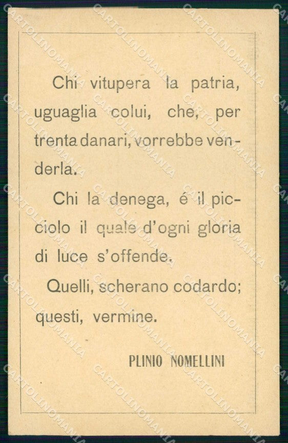 WWI WW1 Patriottismo Livorno Cantiere Orlando Nomellini cartolina KF4902 – fronte
