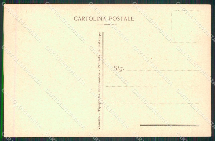 WWI WW1 Patriottismo La Tassa sui Gobi Gobbi Rafa Venezia cartolina KF4913 – retro