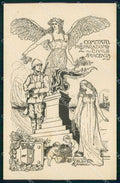 WWI WW1 Patriottismo Comitato Preparazione Civile Piacenza Ambrogio cp KF4924 – fronte