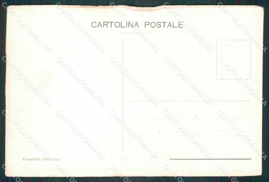 WWI WW1 Patriottismo Trieste Mestrallet Banchio PIEGHINE cartolina KF4939 – retro
