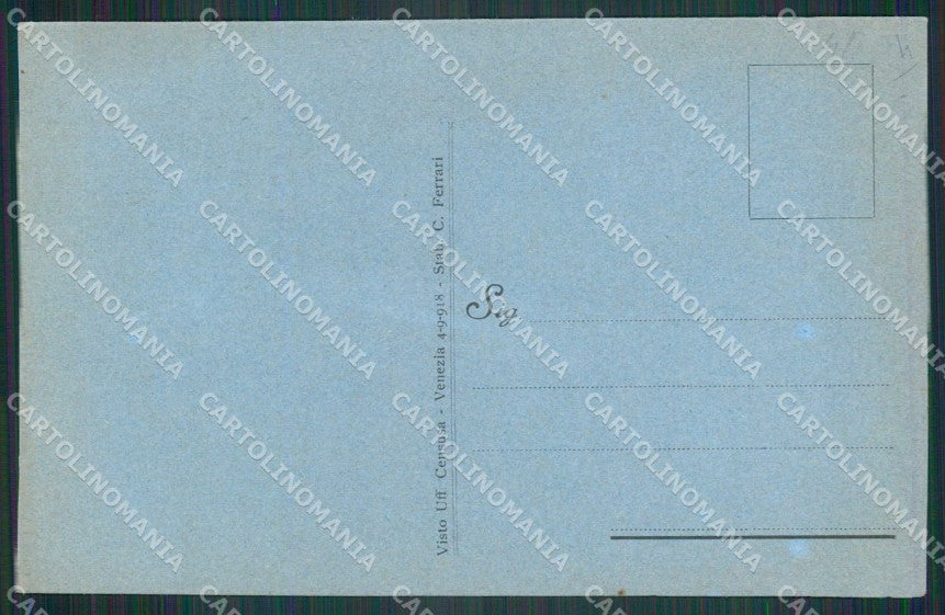 WWI WW1 Patriottismo Marina Militare Fante Artigliere Pasubio cartolina KF4941 – retro