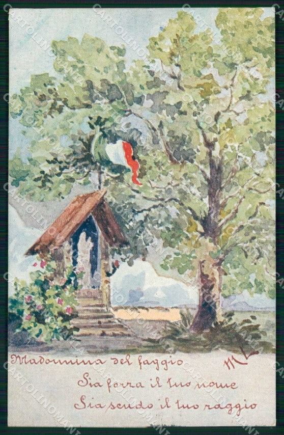 WWI WW1 Patriottismo Pro Mutilati Ciechi Tricolore cartolina KF4944 – fronte
