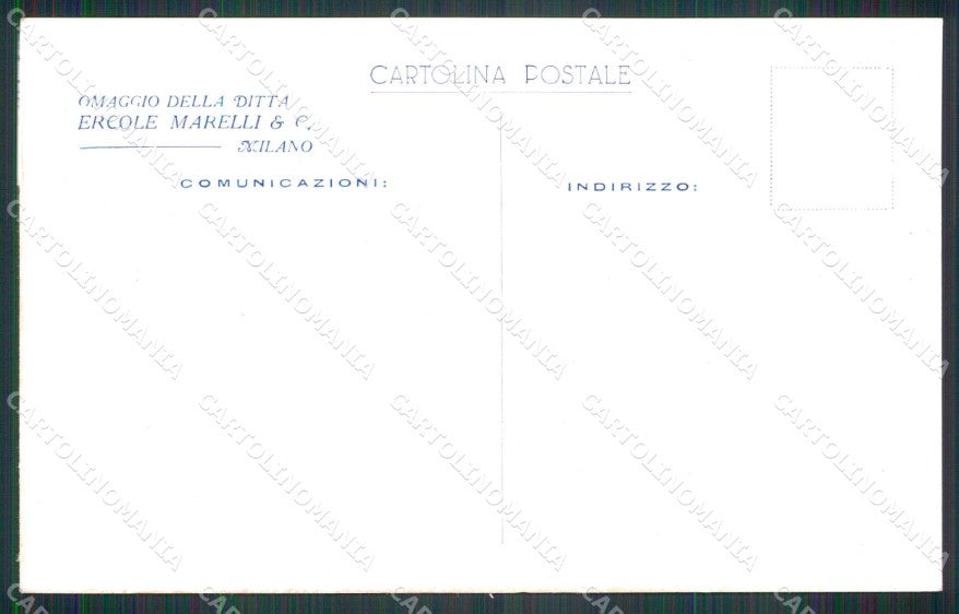 WWI WW1 Patriottismo Compagna che tessi il lino Ditta Marelli Milano cp KF4952 – retro