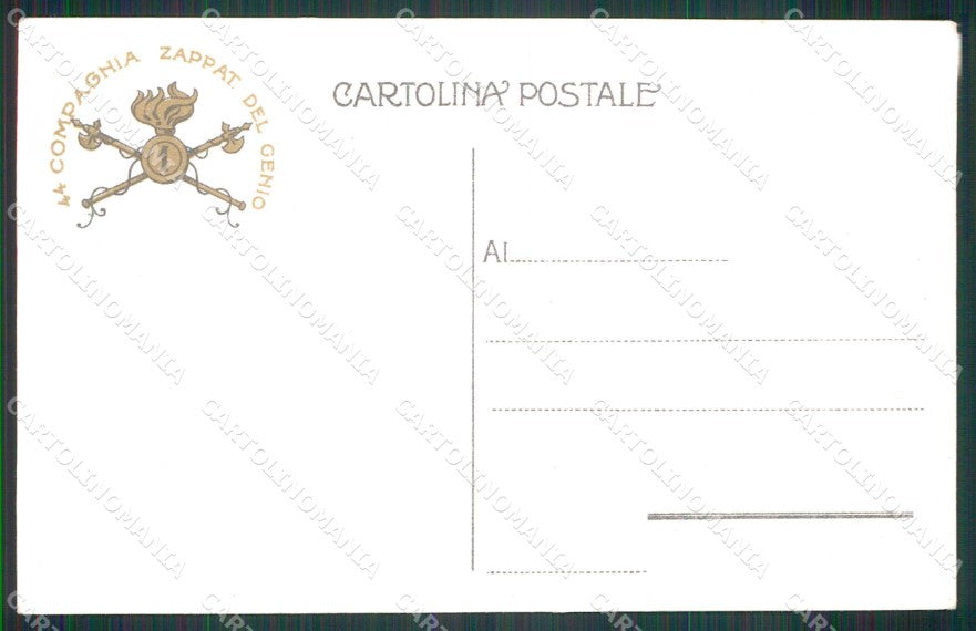 Militari Monfalcone 1° Regg. Genio 44ª Compagnia Zappatori cartolina KF4966 – retro