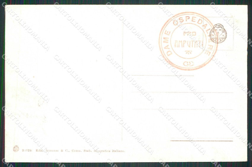 WWI Patriottismo Trento Trieste Dame Ospedaliere Pro Amputati cartolina KF4970 – retro