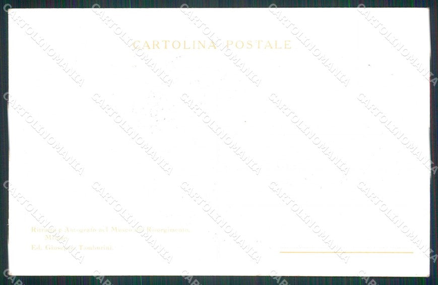 Politica Risorgimento Giuseppe Mazzini cartolina KF4978 – retro