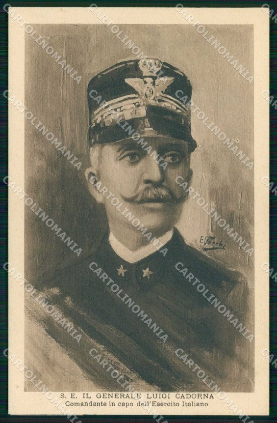 WWI WW1 Militari Politica Gen. Luigi Cadorna Vecchi cartolina KF4984 – fronte