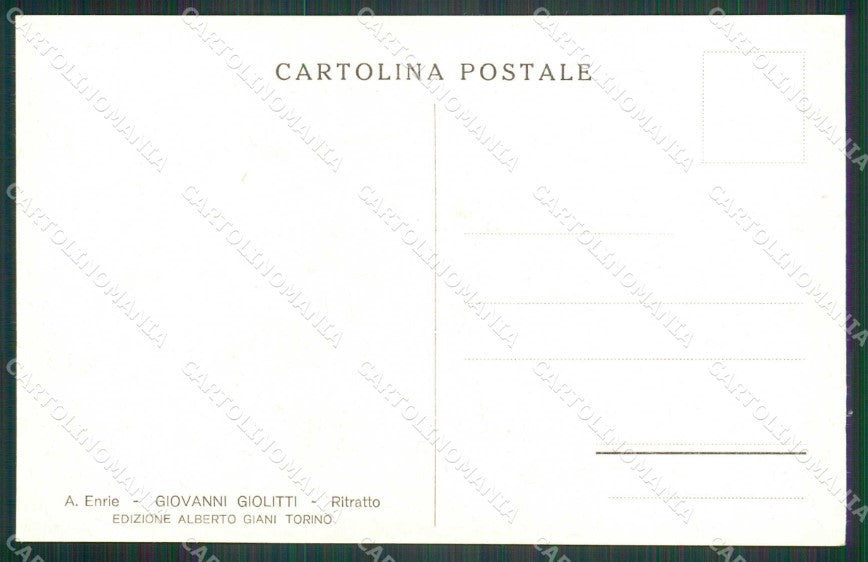 Militari Politica Giovanni Giolitti A. Enrie Torino cartolina KF4992 – retro