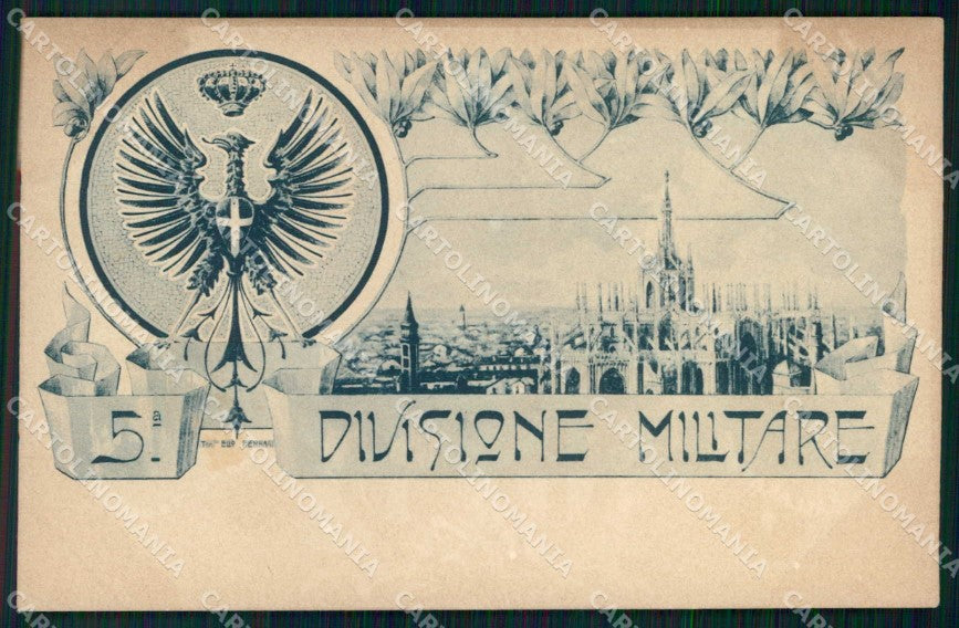 Militari Reggimentali 5ª Divisione Militare Milano cartolina KF4994 – fronte