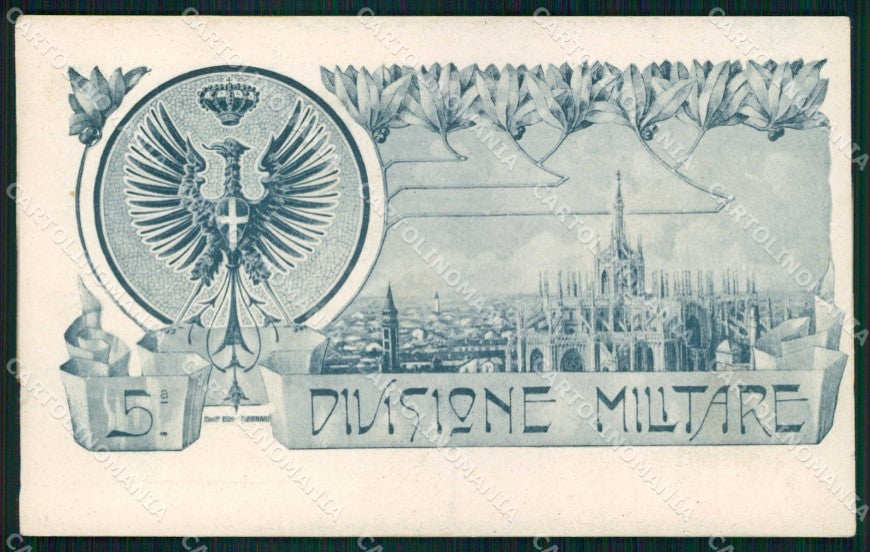 Militari Reggimentali 5ª Divisione Militare Milano cartolina KF4995 – fronte