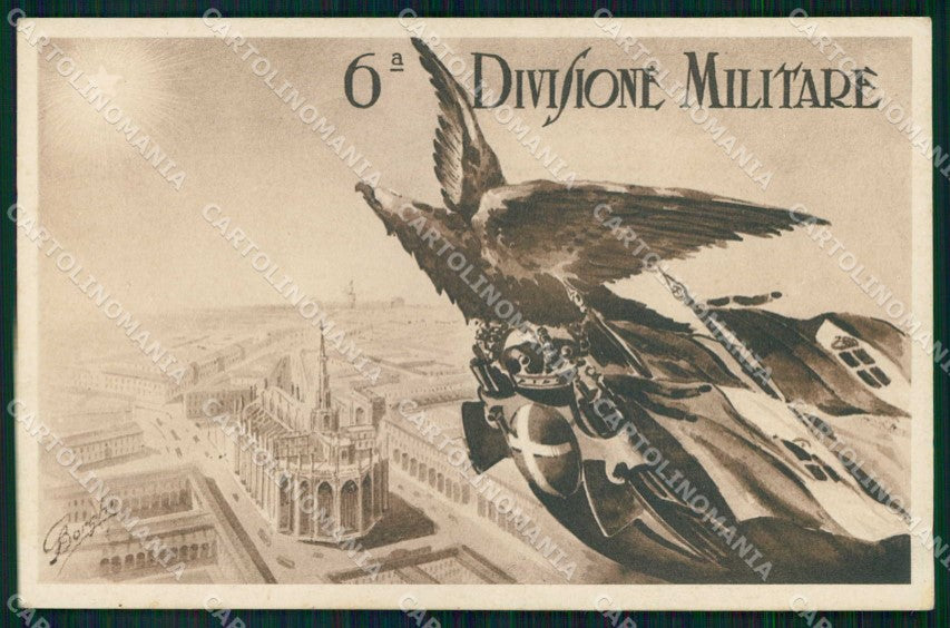 Militari Reggimentali 6ª Divisione Milano VI Brigata Fanteria cartolina KF4998 – fronte