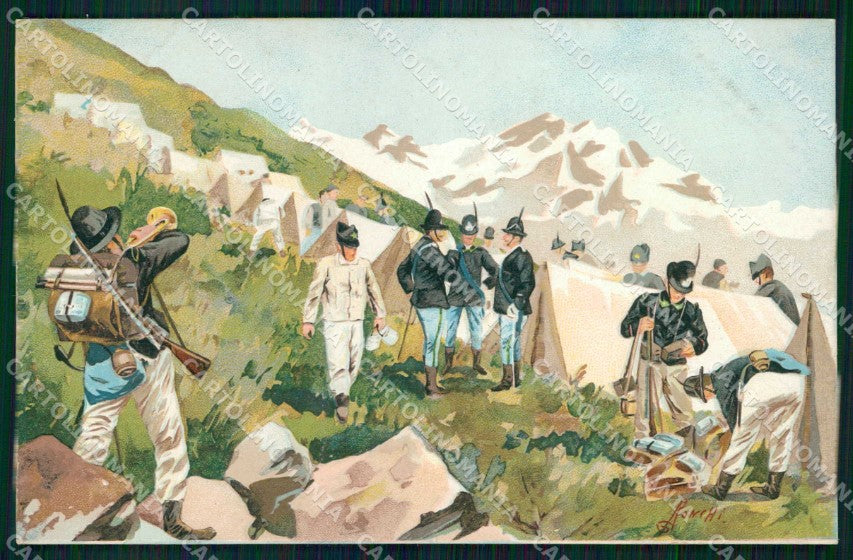 WWI WW1 Militari Esercito Gdf Guardia Finanza Ronchi cartolina KF5000 – fronte