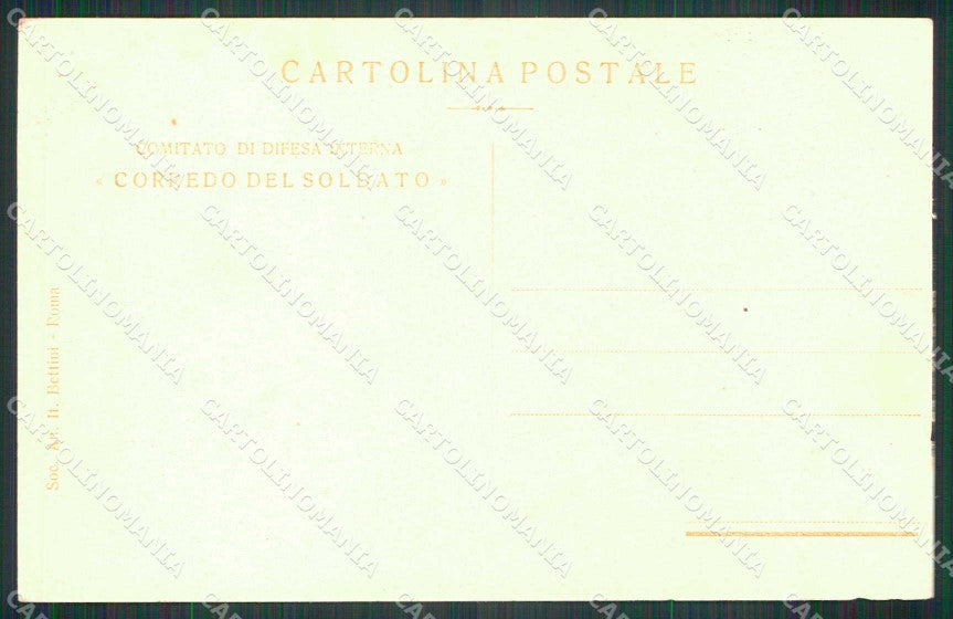 WWI WW1 Patriottismo Corredo del Soldato Alpini Madri d'Italia cartolina KF5001 – retro