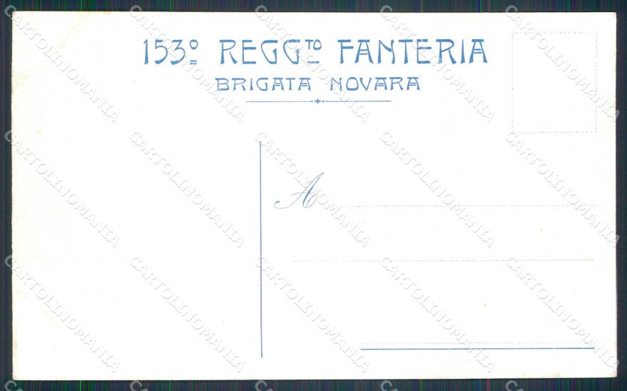 Militari 153° Reggimento Fanteria Brigata Novara Trento Trieste cartolina KF5020 – retro