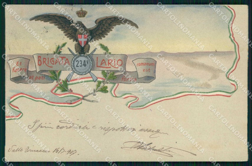 Militari 234° Reggimento Fanteria Brigata Lario Trincea cartolina KF5029 – fronte
