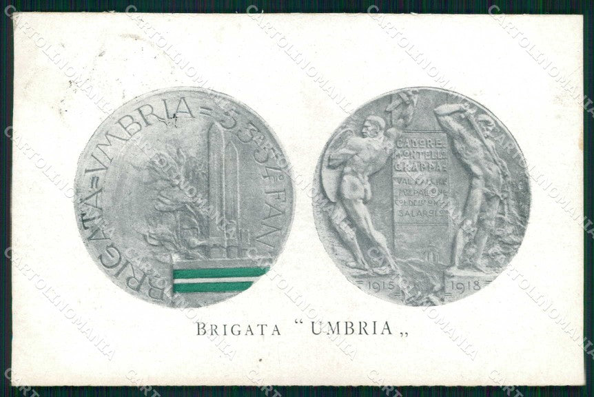Militari Reggimentali 53° 54° Regg. Fanteria Brigata Umbria cartolina KF5033 – fronte