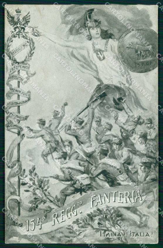 Militari Reggimentali 154° Reggimento Fanteria cartolina KF5038 – fronte