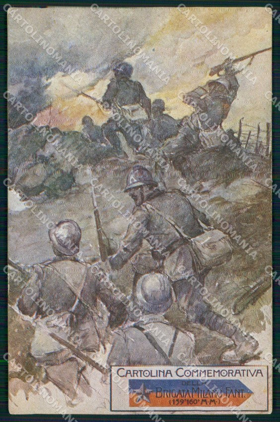 Militari Reggimentali 159° 160° Regg. Fanteria Brigata Milano cartolina KF5040 – fronte