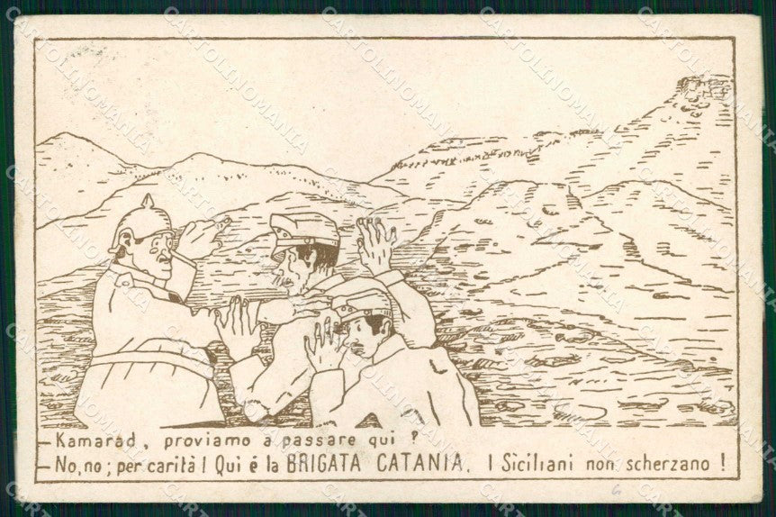 Militari Reggimentali 146° Reggimento Fanteria Brigata Catania cartolina KF5045 – fronte