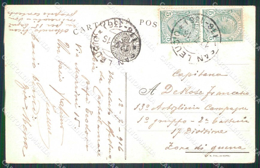 Militari Reggimentali 235° Batt Milizia Territoriale Nola PIEGA cartolina KF5048 – retro