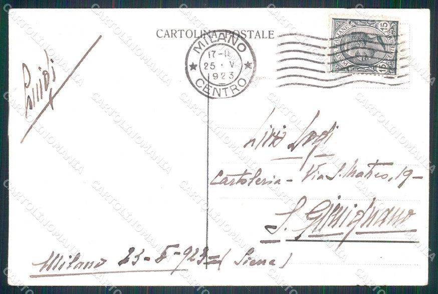 WWI WW1 Lombardi Trucidati Monumento Trento Sclemo PIEGHINE cartolina KF5049 – retro
