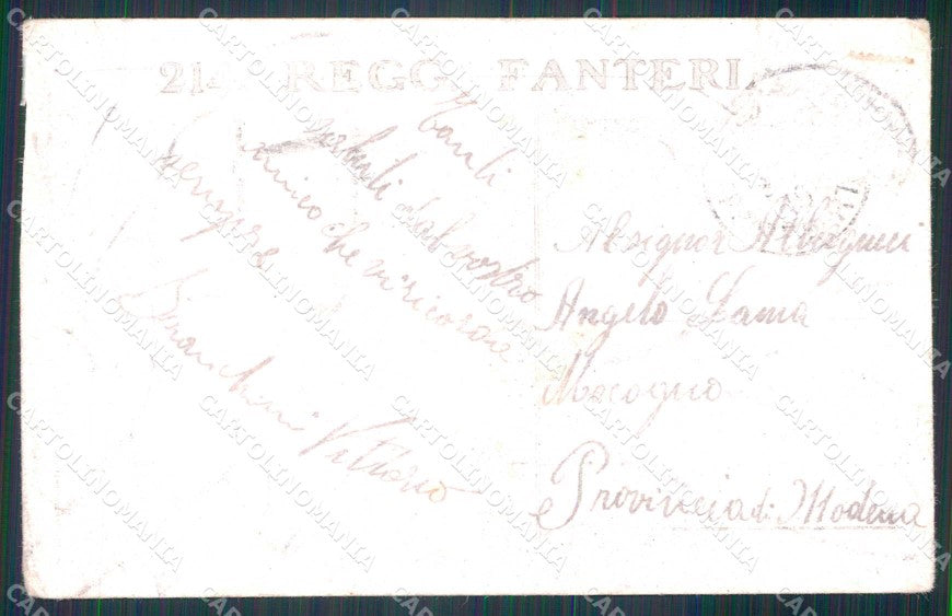 Militari Reggimentali 214° Reggimento Fanteria ABRASA cartolina KF5051 – retro
