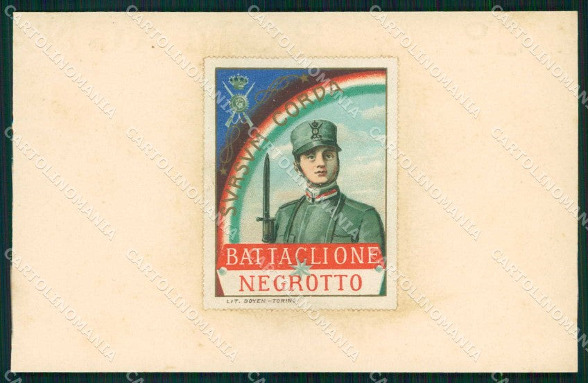 Militari Reggimentali Battaglione Negrotto ex Volontari Milano cartolina KF5056 – fronte