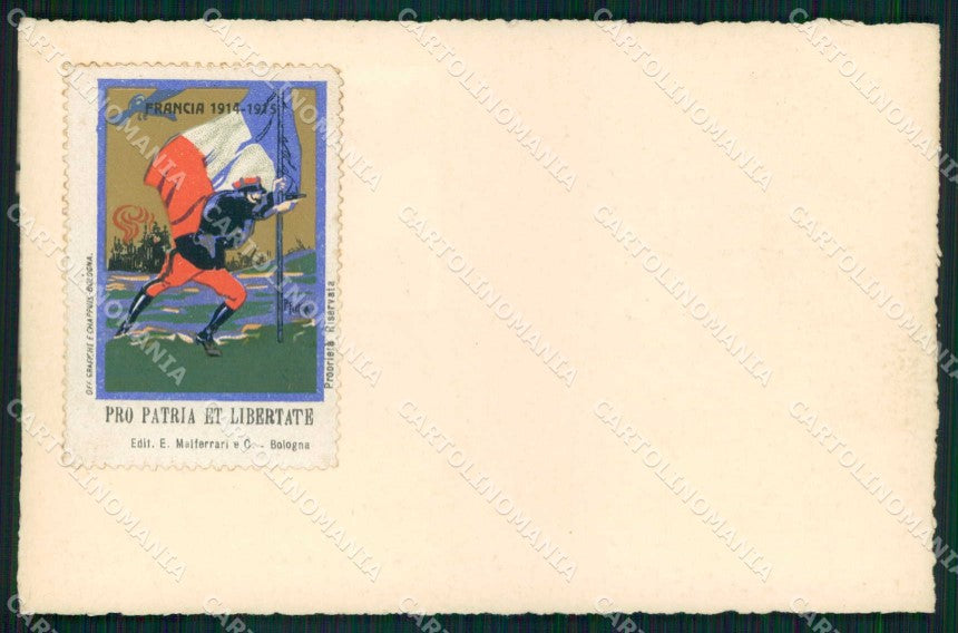 WWI WW1 Patriottismo Francia Pro Patria Pietra cartolina KF5058 – fronte