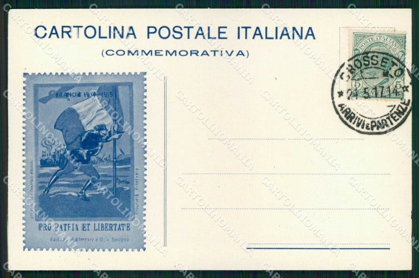 WWI WW1 Patriottismo Francia Pietra edizione 1917 cartolina KF5063 – fronte