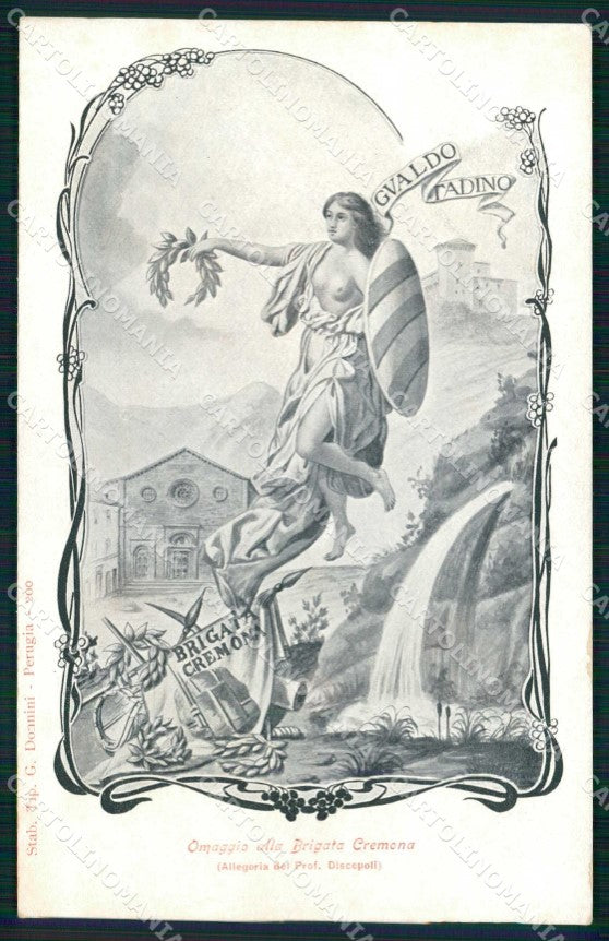 Militari Reggimentali Fanteria Brigata Cremona Gualdo Tadino cartolina KF5069 – fronte