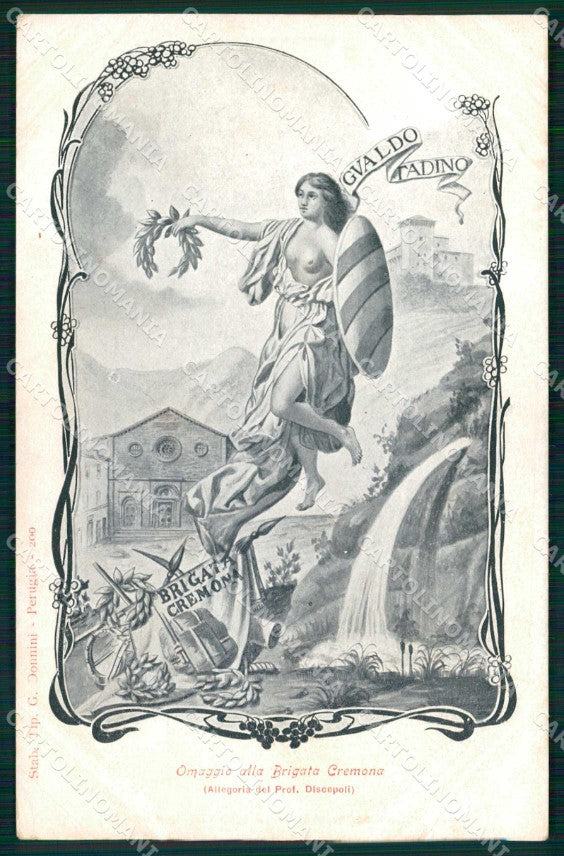 Militari Reggimentali Fanteria Brigata Cremona Gualdo Tadino cartolina KF5070 – fronte