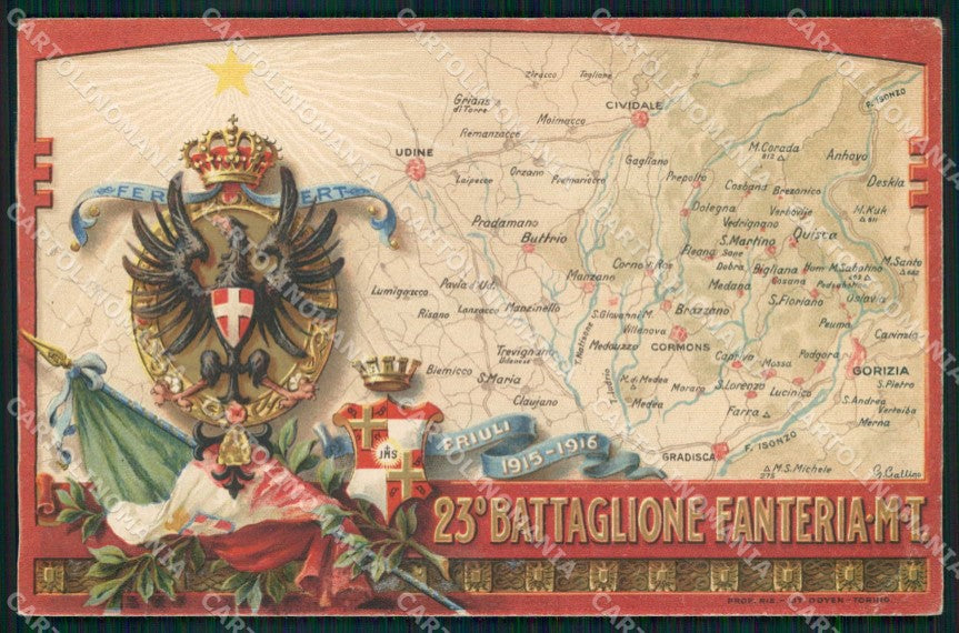 Militari Reggimentali 23° Batt. Fanteria Milizia Territoriale PIEGHINA cp KF5071 – fronte