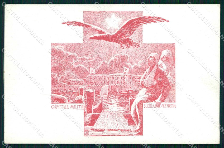 WWI WW1 Militari Ospedale Militare S. Chiara Venezia cartolina KF5074 – fronte