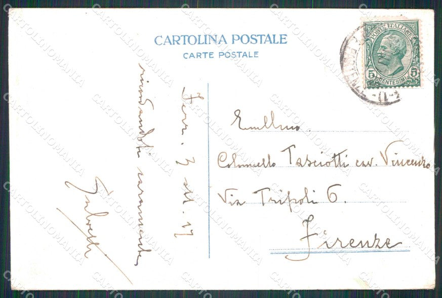 Militari Ospedale Militare di Riserva Ferrara Salietti PIEGHINA cartolina KF5079 – retro