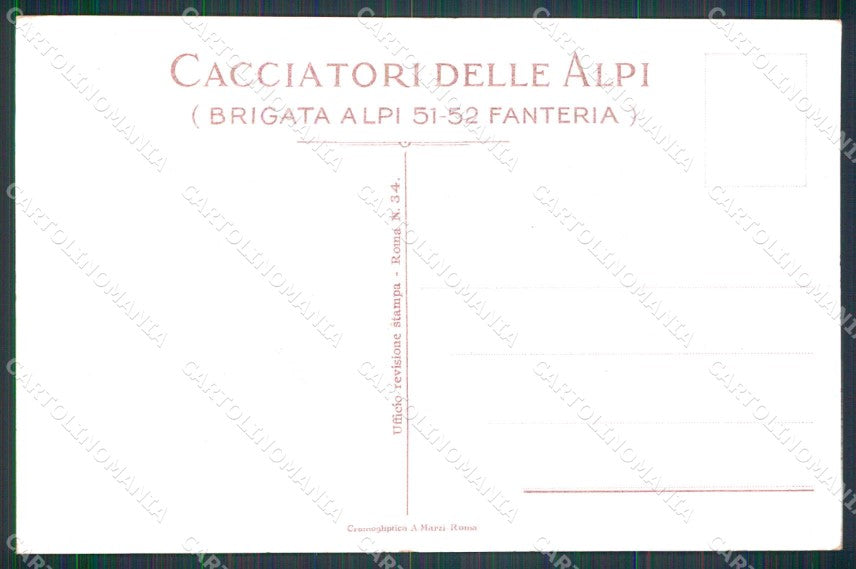 Militari Reggimentali 51° 52° Regg. Fanteria Brigata Alpi Cacciatori cp KF5082 – retro