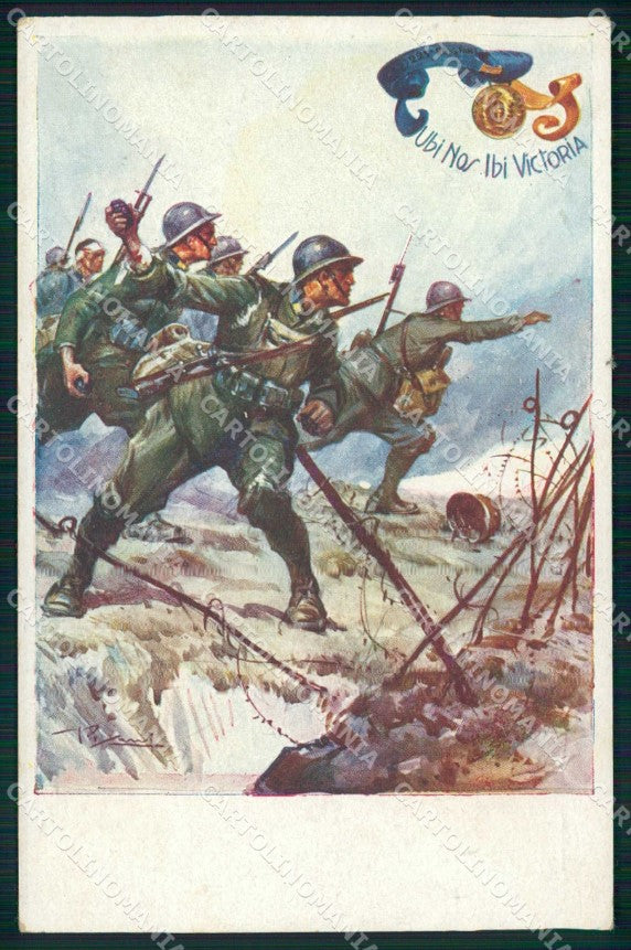 Militari 225° Regg. Fanteria Arezzo Diavoli Duval Pisani cartolina KF5088 – fronte