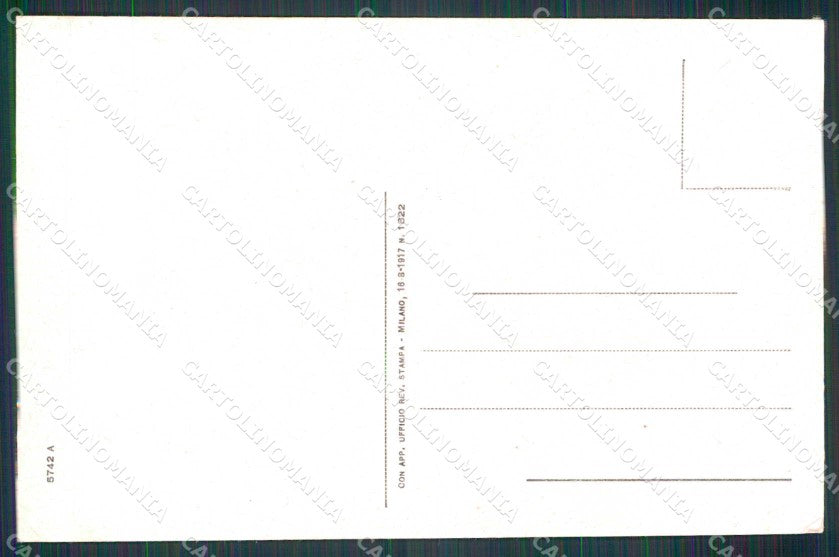 Militari Reggimentali 756ª Autosezione Munizioni Felici cartolina KF5096 – retro