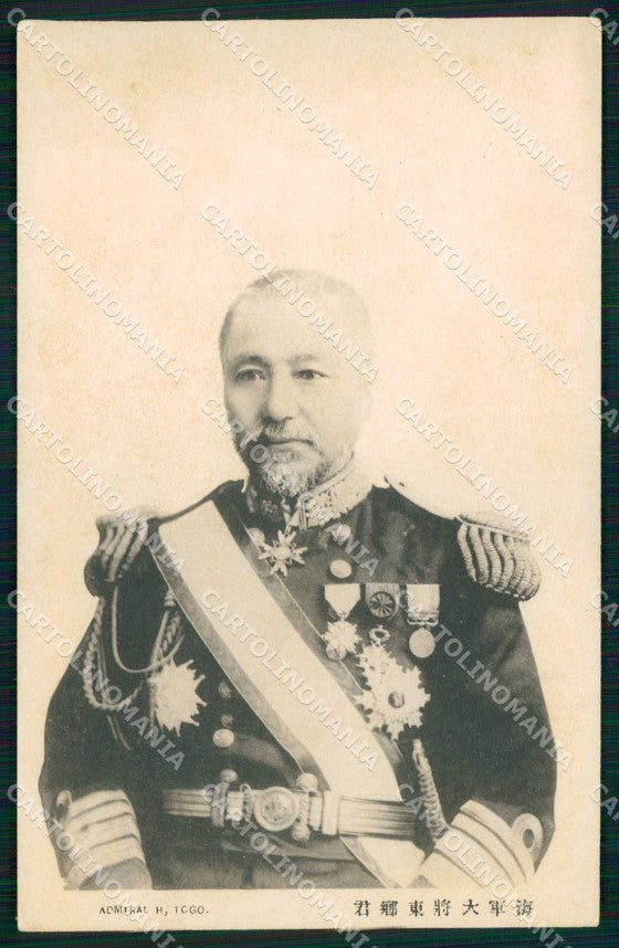 Militari Admiral Heihachiro Togo Russo Japanese War WRINKLES cartolina KF5098 – fronte