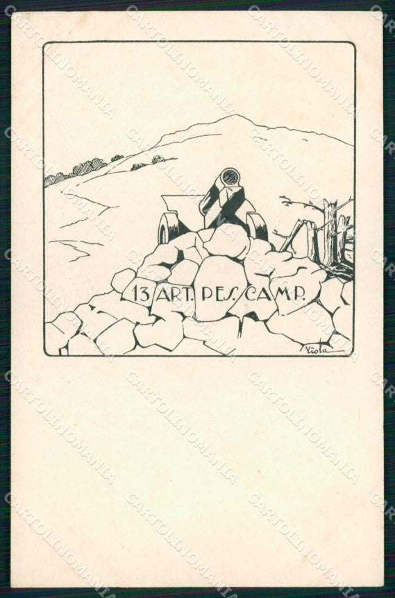 Militari Reggimentali 13° Reggimento Artiglieria Pesante Camp. cartolina KF5121 – fronte