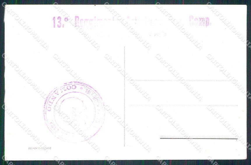 Militari Reggimentali 13° Reggimento Artiglieria Pesante Camp. cartolina KF5121 – retro