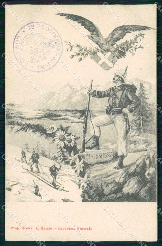 Militari Reggimentali 3° Reggimento Alpini Longo cartolina KF5142 – fronte