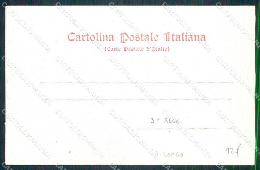 Militari Reggimentali 3° Reggimento Alpini Longo cartolina KF5142 – retro