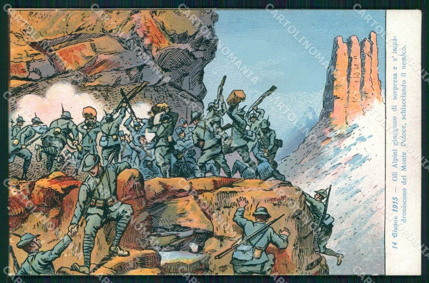 Militari Alpini Esercito Italiano Monte Potoce Cajani cartolina KF5153 – fronte