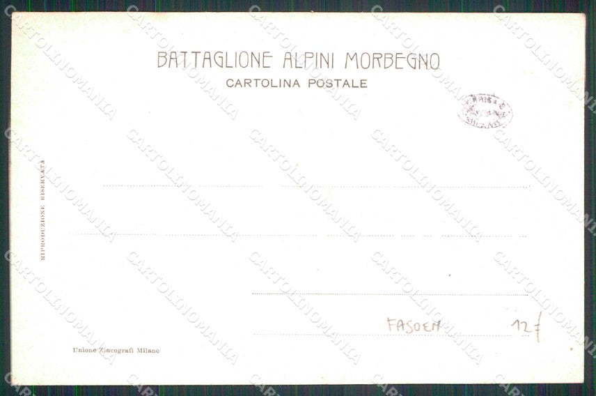 Militari Reggimentali 5° Regg. Alpini 45ª Compagnia Batt. Morbegno cp KF5157 – retro