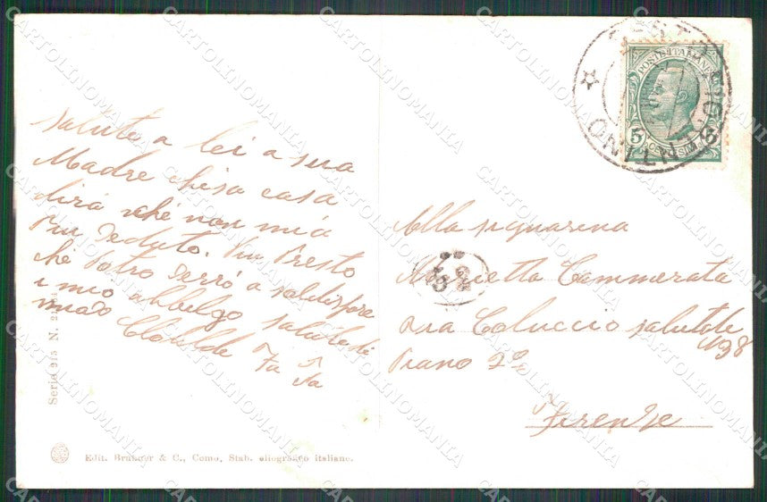 Militari Esercito Italiano Tricolore Bersaglieri CRI serie 215 cartolina KF5180 – retro