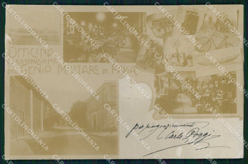 Militari Reggimentali Officina Costruzioni Genio Pavia foto cartolina KF5183 – fronte