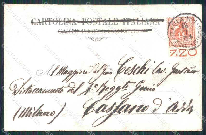 Militari Reggimentali Officina Costruzioni Genio Pavia foto cartolina KF5183 – retro
