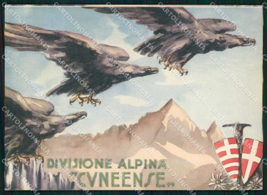 Militari Reggimentali Divisione Alpina Cuneense Boeri FG cartolina KF5189 – fronte