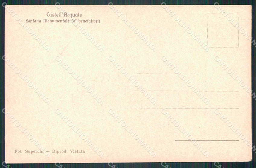 Piacenza Castell'Arquato Fontana Monumentale cartolina KF5226 – retro