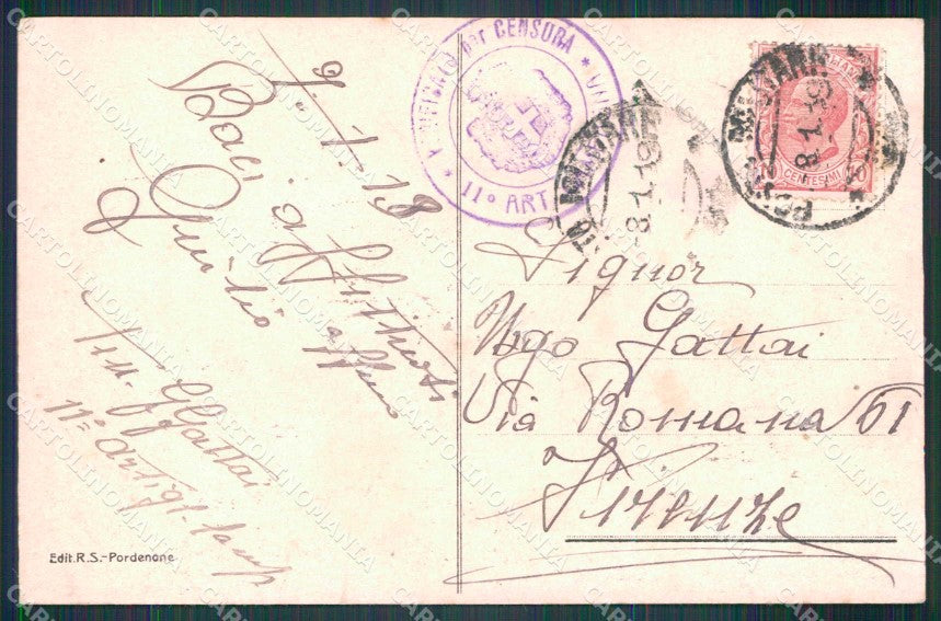 WW1 Zona Guerra Monte Nero Krn 3° Regg. Artiglieria Campagna cartolina KF5230 – retro